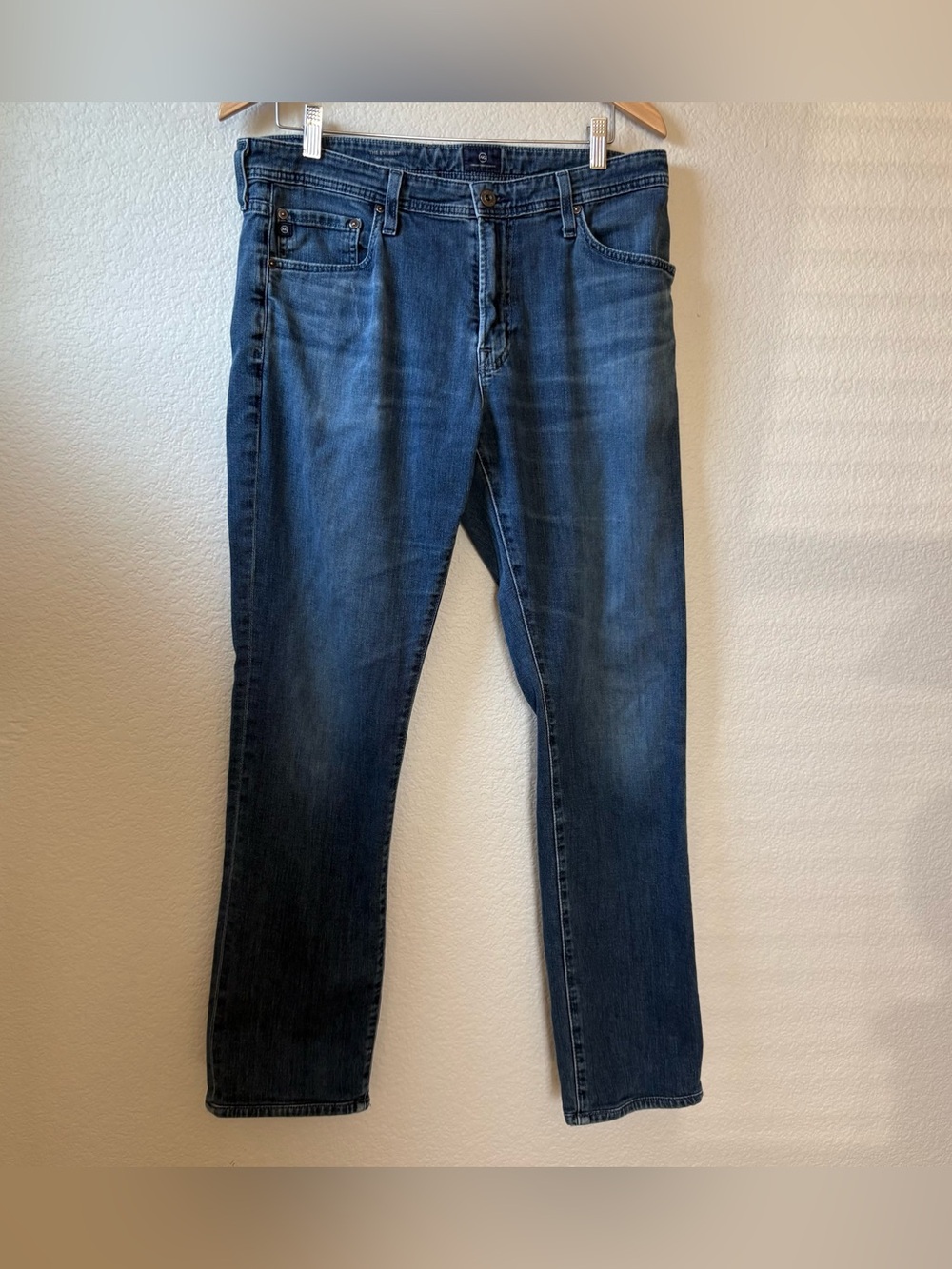 AG Adriano Goldschmied The Everett‎ Slim Straight Jeans Mens 34x34 Blue Wash